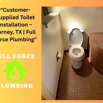 Full Force Plumbing - Toilet Replacement - Forney, TX 
Today we helped a homeowner upgrade their bathroom by replacing an old 1981 toilet with a new customer - Plumbing Near Me - Heartland, Texas