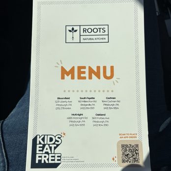 Roots Natural Kitchen - Menu with Pittsburgh Locations - Salad Near Me - Pittsburgh, Pennsylvania