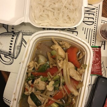 Jasmine Thai Restaurant - Gapow chicken with rice noodles - Thai Near Me - Tonawanda, New York Jasmine Thai Restaurant - Gapow chicken with rice noodles - Thai Near Me - Tonawanda, New York
