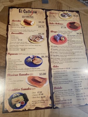 Menu photo 1 El Callejon Golden, CO