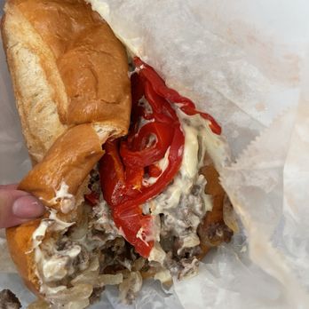Bob's Giant Burgers - Philly Cheese Steak w/extra cheese - Burgers Near Me - Pleasanton, California Bob's Giant Burgers - Philly Cheese Steak w/extra cheese - Burgers Near Me - Pleasanton, California