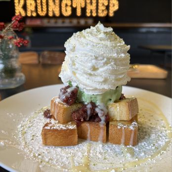 KrungThep Tea Time - Matcha emperor brick toast - Tea Rooms Near Me - Winter Park, Florida
