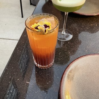 Maxwells Trading - Mocktail (front) / melon cocktail - New American Near Me - Chicago, Illinois
