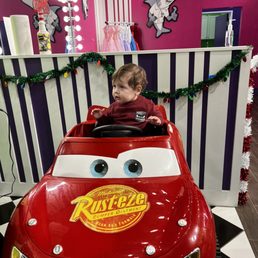 The chairs they offer for the kids and my sons awesome haircut