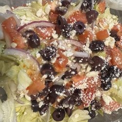 Greek salad with cotija cheese lol