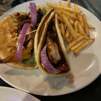 Sanctuary Bar & Cafe - Chicken pineapple pita with fries - Bars Near Me - Lubbock, Texas