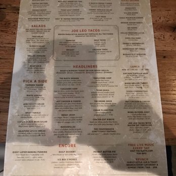 The Rustic - Menu - Bars Near Me - Houston, Texas The Rustic - Menu - Bars Near Me - Houston, Texas