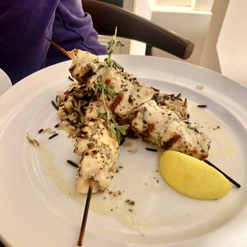 Opa! Authentic Greek - Chicken Souvlaki with Wild Rice Pilaf - Mediterranean Near Me - Santa Clara, California