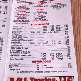 Marlow's Bar-B-Q & Seafood - ows menu - Barbeque Near Me - Salisbury, North Carolina