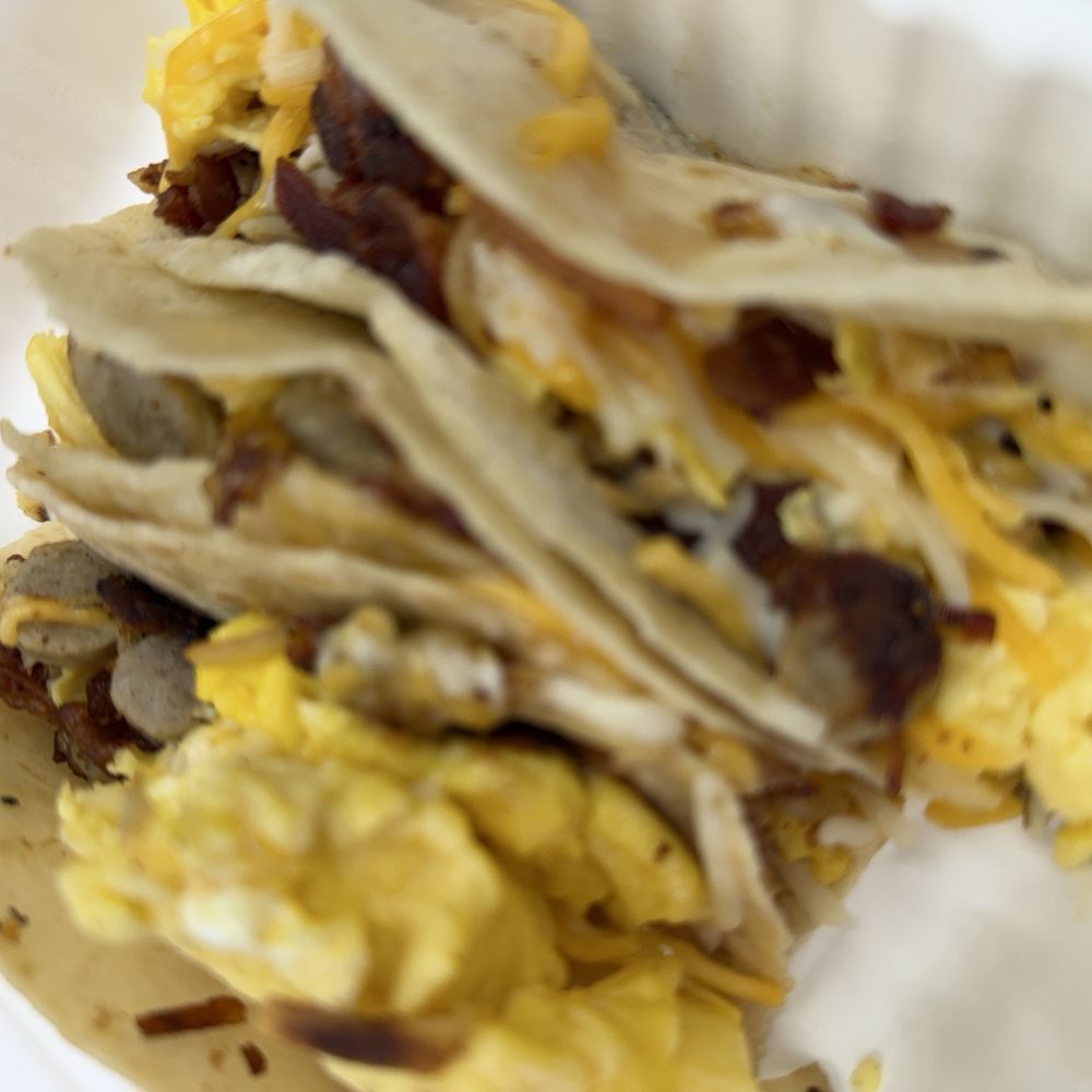Bread & Breakfast - Burbank - Bacon & Sausage Breakfast tacos No tallow tots, hash browns instead - Breakfast & Brunch Near Me - Burbank, California Bread & Breakfast - Burbank - Bacon & Sausage Breakfast tacos No tallow tots, hash browns instead - Breakfast & Brunch Near Me - Burbank, California