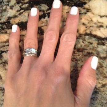Doll Up Nails & Spa - Lt Nail - White Gel with glitter - Nail Salons Near Me - Las Vegas, Nevada
