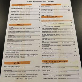 Nick's 114 Cafe - Menu - American Near Me - New Cumberland, Pennsylvania Nick's 114 Cafe - Menu - American Near Me - New Cumberland, Pennsylvania