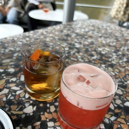 Manhattan and Wild Strawberry Sour. Manhattan and Wild Strawberry Sour.