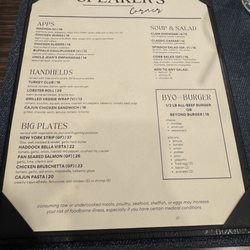 Speaker's Corner Bistro - Menu