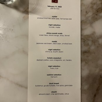 Uchi Dallas - Omakase menu - Japanese Near Me - Dallas, Texas Uchi Dallas - Omakase menu - Japanese Near Me - Dallas, Texas
