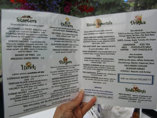 Menu photo 4 Monderosa Bar Nenana, AK