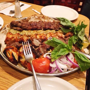 Kabobi Grill - Yummy platter of different kabobs - Mediterranean Near Me - Chicago, Illinois