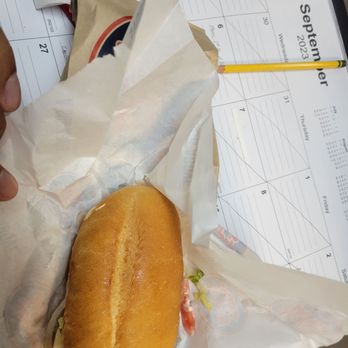 Jersey Mike's Subs - This was half of a regular. For $8.25 they dont give you much. This was a ham, salami, provolone. Very disappointed. - Fast Food Near Me - Totowa, New Jersey Jersey Mike's Subs - This was half of a regular. For $8.25 they dont give you much. This was a ham, salami, provolone. Very disappointed. - Fast Food Near Me - Totowa, New Jersey
