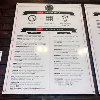 Stuffed Crepes & Waffles - Menu - Creperies Near Me - Bozeman, Montana Stuffed Crepes & Waffles - Menu - Creperies Near Me - Bozeman, Montana