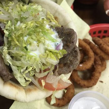 Wally's Cafe - Gyro and onion rings. - Mediterranean Near Me - Rocklin, California Wally's Cafe - Gyro and onion rings. - Mediterranean Near Me - Rocklin, California
