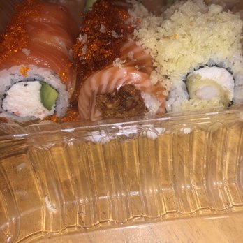 Sen Dai Sushi - L to R: happy blossom, storm banger and crunch roll - Japanese Near Me - Milpitas, California Sen Dai Sushi - L to R: happy blossom, storm banger and crunch roll - Japanese Near Me - Milpitas, California