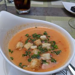 Glockenhof - Soup on the patio for dinner... Very good