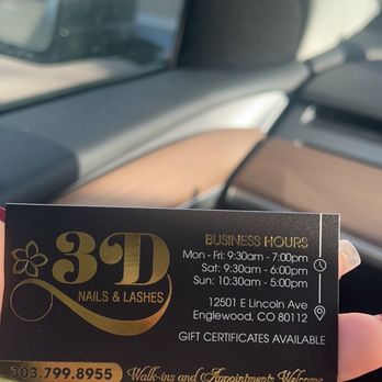 3D Nails and lash - Let everyone know, don't go there again, it's very bad. - Nail Salons Near Me - Englewood, Colorado