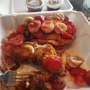 That Breakfast Place - Chocolate Cheesecake French Toast- a special with homemade filling and fresh fruit. Amazing! - American Near Me - Windham, Connecticut That Breakfast Place - Chocolate Cheesecake French Toast- a special with homemade filling and fresh fruit. Amazing! - American Near Me - Windham, Connecticut