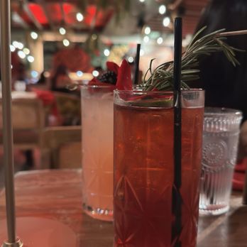Rosa Madera - Amor eterno mixed drink and la botánica mixed drink - Mexican Near Me - Santa Ana, California