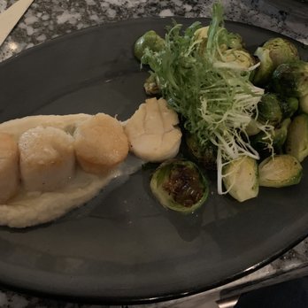 Paddlefish - Scallops and brussel sprouts - Seafood Near Me - Orlando, Florida Paddlefish - Scallops and brussel sprouts - Seafood Near Me - Orlando, Florida