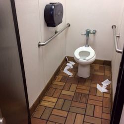 McDonald's - Men's room mess.