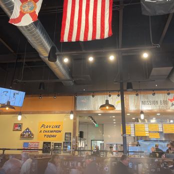 Mission BBQ - Ocala - Mission BBQ inside, huge American Flag - Barbeque Near Me - Ocala, Florida Mission BBQ - Ocala - Mission BBQ inside, huge American Flag - Barbeque Near Me - Ocala, Florida