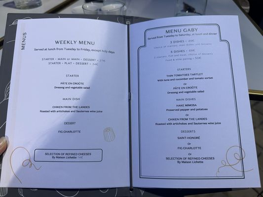 Menu photo 1 Le Gabriel - Bistrot Bordeaux, 33