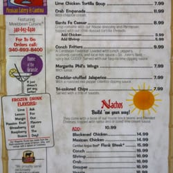 Margarita Phil's - Menu Page 2