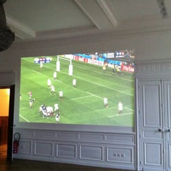Chateau de la Plaudière - Rugby World Cup projected onto the chateau wall