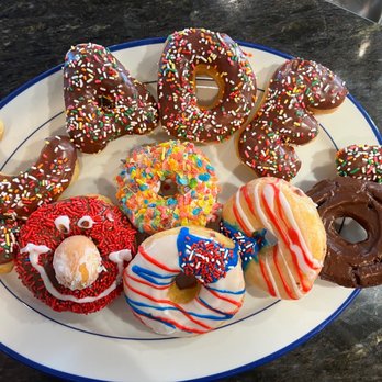 We Knead Donut - Specialty "Cade" donuts for my son and how cute are all these other "standard" (not!) donuts?!? - Donuts Near Me - Denver, Colorado