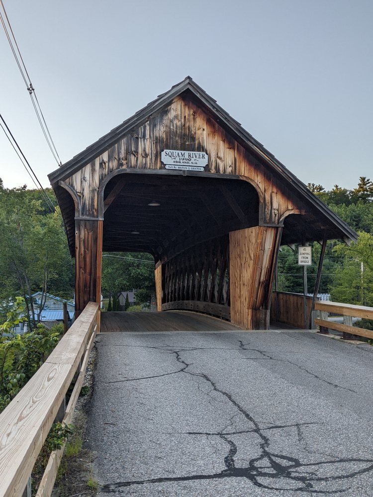 SQUAM RIVER COVERED BRIDGE Ashland, New Hampshire Landmarks