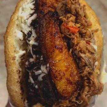 Arrechissimo Restaurant - Special arepa! Ask the owner what his favorite arepa is and this is what you'll get - Venezuelan Near Me - Cincinnati, Ohio