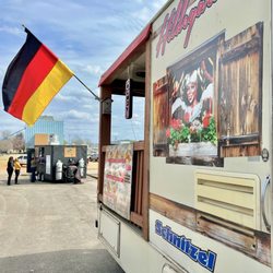Hildegard's German Wurst Wagon - Food truck with a back patio porch!