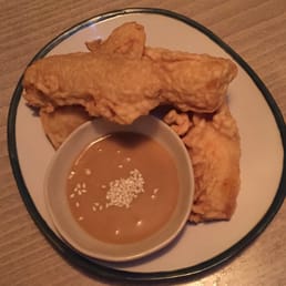 The fried banana and coconut caramel dessert.