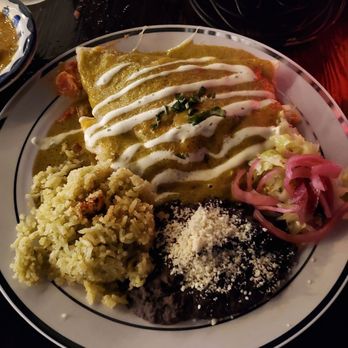 Maggie's Blue Rose - Lobster Enchiladas with Poblano Cream Sauce. My favorite. - Mexican Near Me - Avalon, California