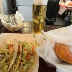 Sachsenheim Hall - Ancho Chicken Taco and barbacoa empanadas