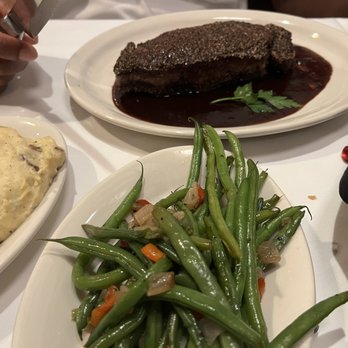 Harry & Izzy's - New York Strip Sides- French Green Beans with Cashew Brown Butter Redskin Mashed Potatoes - Steakhouses Near Me - Indianapolis, Indiana Harry & Izzy's - New York Strip Sides- French Green Beans with Cashew Brown Butter Redskin Mashed Potatoes - Steakhouses Near Me - Indianapolis, Indiana