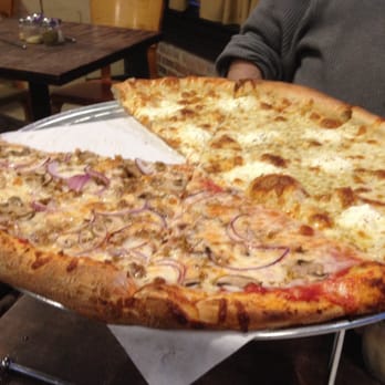 Proletariat Pizza - Large half and half with white center white and the Brooklyn! - Pizza Near Me - Seattle, Washington Proletariat Pizza - Large half and half with white center white and the Brooklyn! - Pizza Near Me - Seattle, Washington