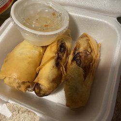 Spice & Herb Thai Cuisine - Egg rolls with sweet sauce.