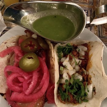 Tio Pepe - Pork Belly/Spicy Chorizo Taco - Spanish Near Me - New York, New York Tio Pepe - Pork Belly/Spicy Chorizo Taco - Spanish Near Me - New York, New York
