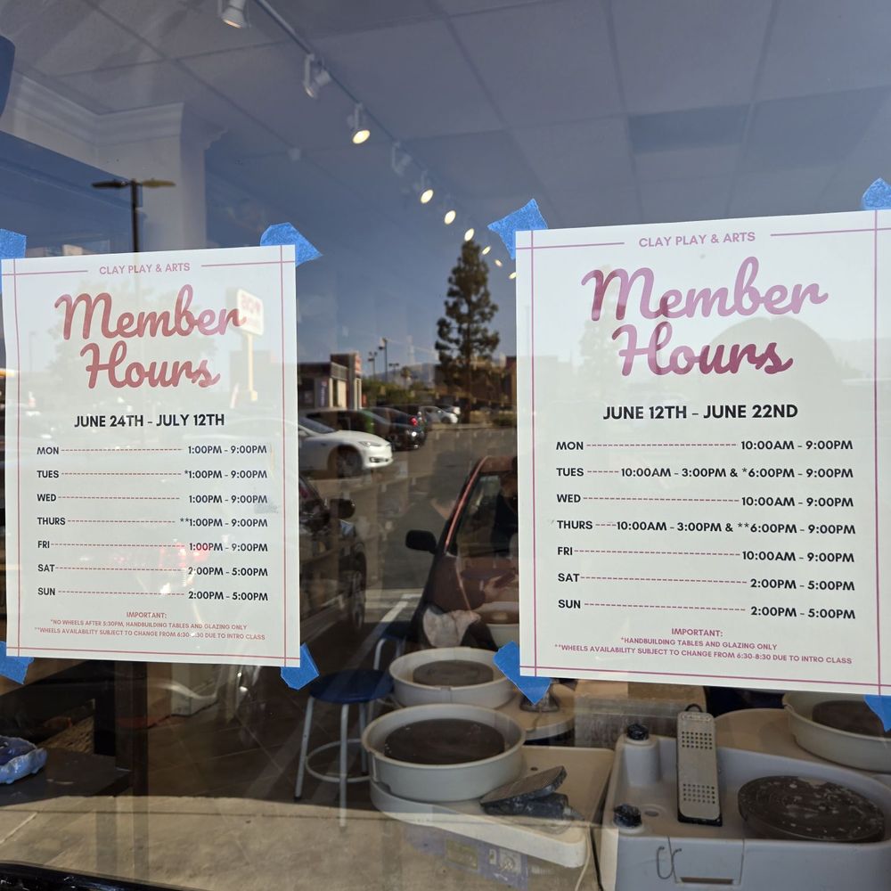 Clay Play & Arts - Member hours - Paint-Your-Own Pottery Near Me - Northridge, California