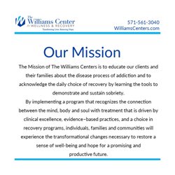 The Williams Center for Wellness & Recovery - The William Center for Wellness and Recovery is mission driven. Learn more.