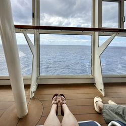 Harmony of the Seas - Relaxing inside bc of the wind