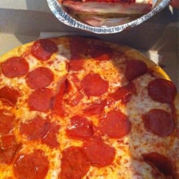 Pepperoni pizza. Pepperoni pizza.